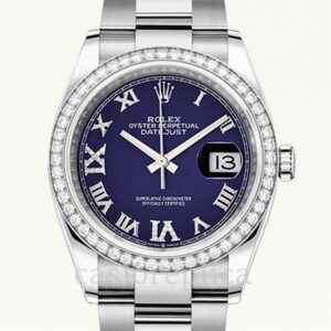 Fake Rolex Datejust m126284rbr-0014 36mm Ladies Silver-tone Oyster Bracelet